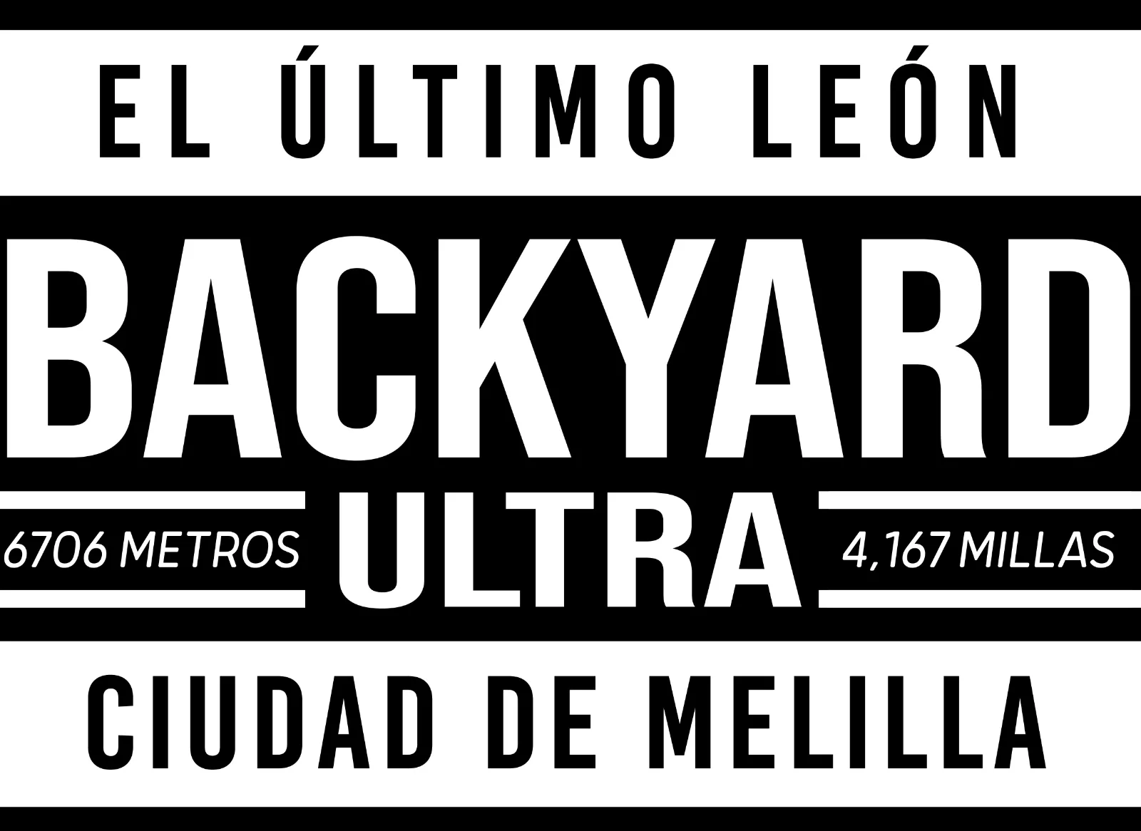 Cartel oficial de la III Backyard Ultra «El Último León» de Melilla: un corredor con cabeza de león rugiendo sobre fondo oscuro, con los textos «EL ÚLTIMO LEÓN», «III BACKYARD ULTRA · CIUDAD DE MELILLA», «31 ENERO 2026 · 09:00 H» y «FUERTE DE ROSTROGORDO», y un sello de silver ticket.